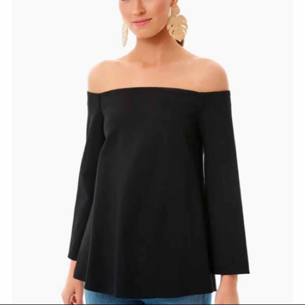 Tuckernuck Black Off-Shoulder Blouse